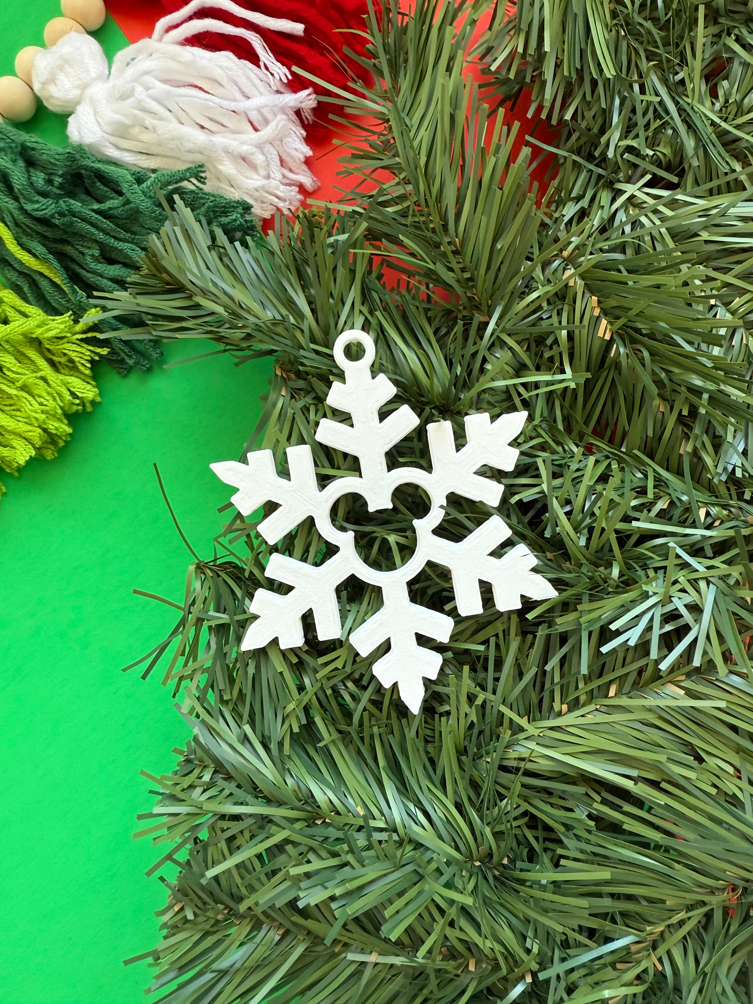Hidden Mouse Snowflake Ornaments