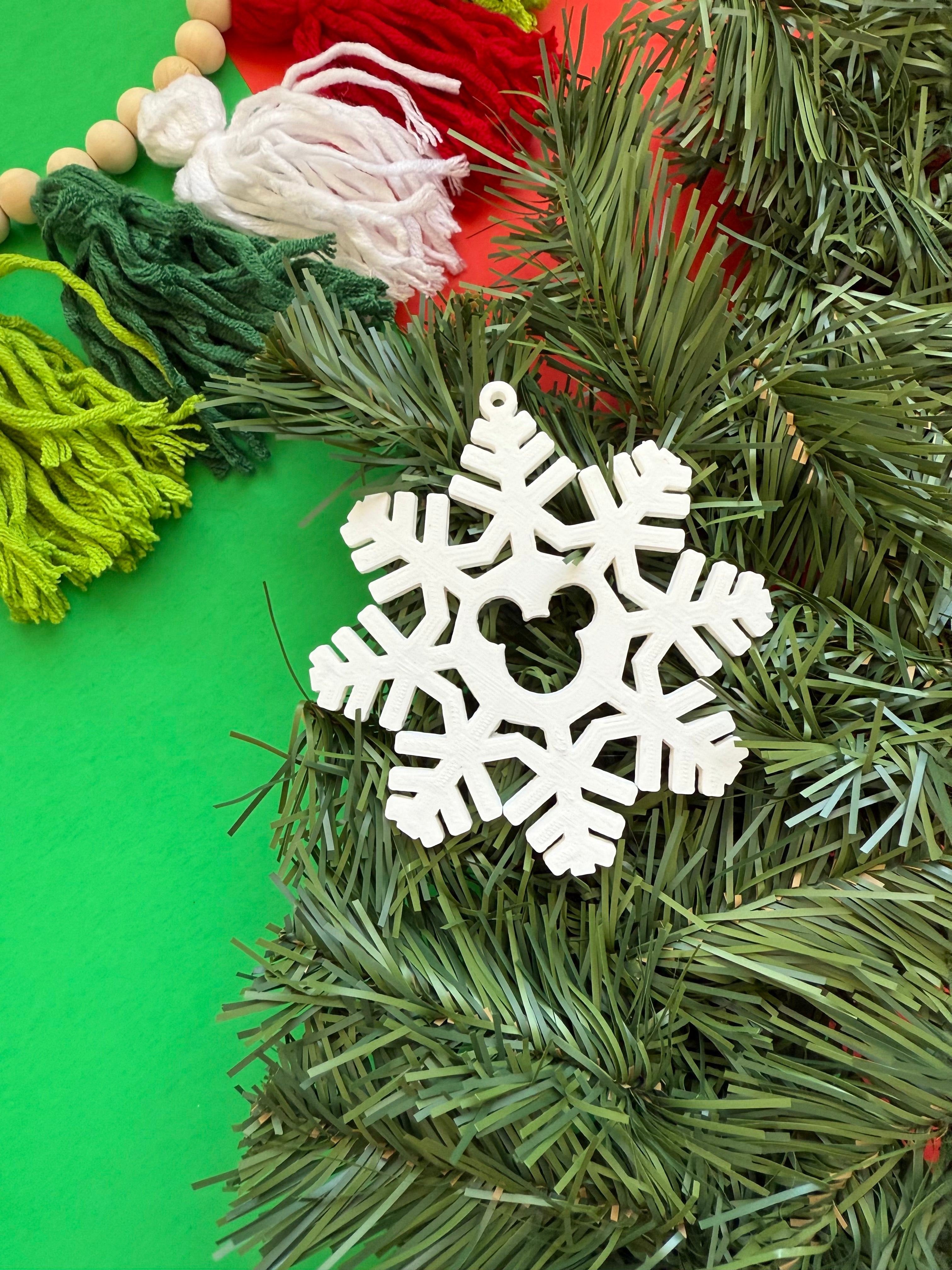 Hidden Mouse Snowflake Ornaments