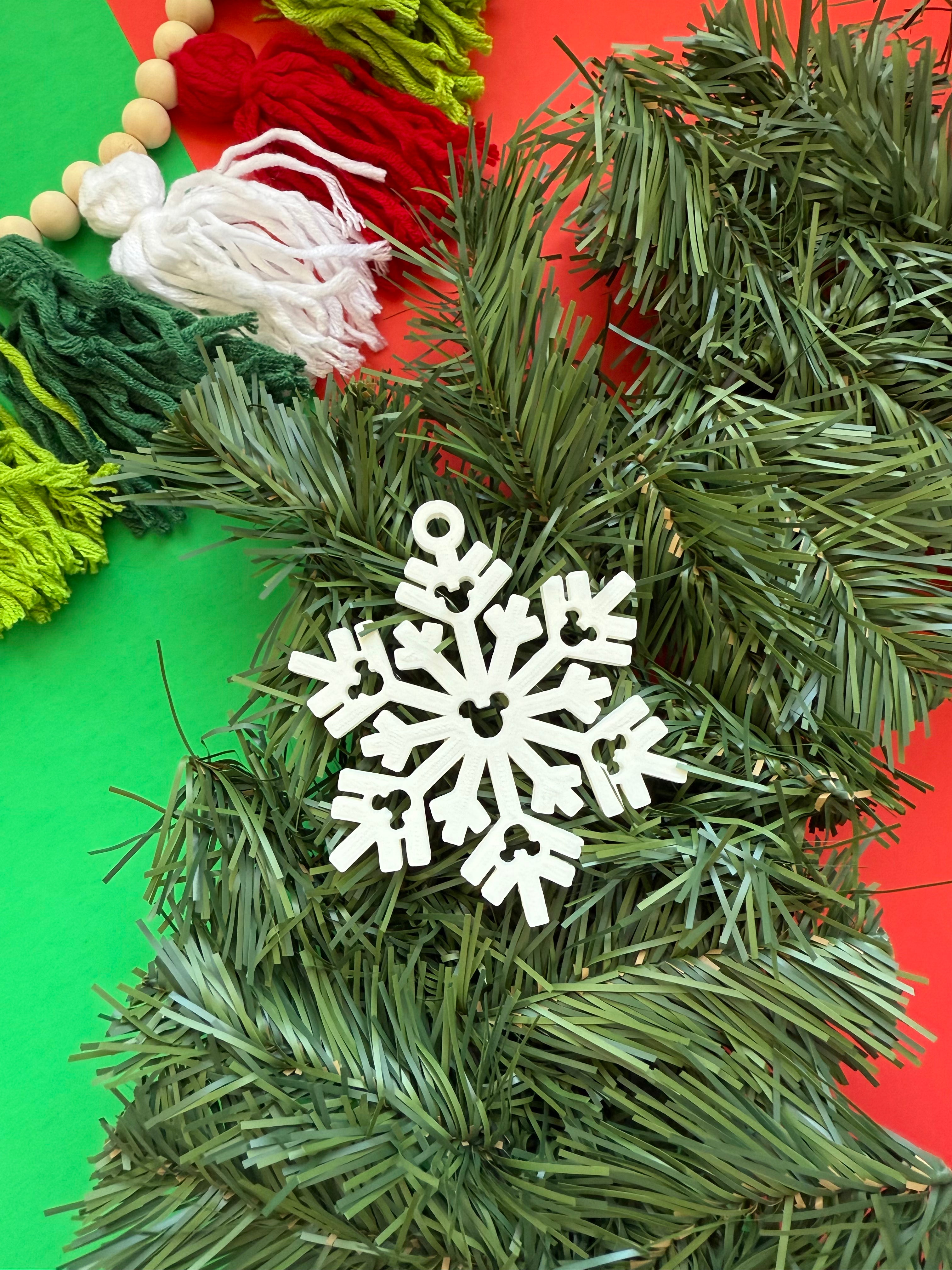 Hidden Mouse Snowflake Ornaments