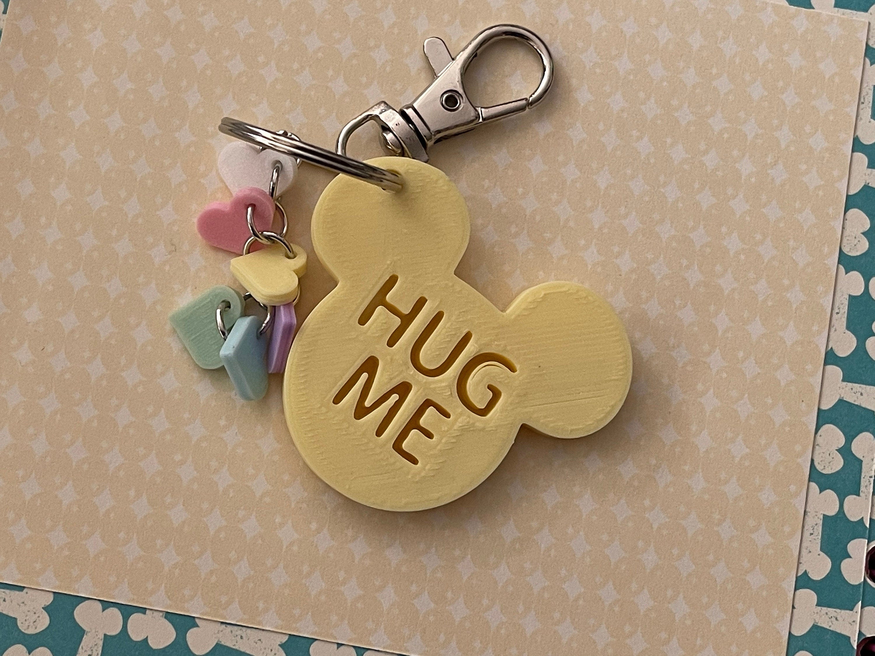 Conversation Heart Mickey Keychain