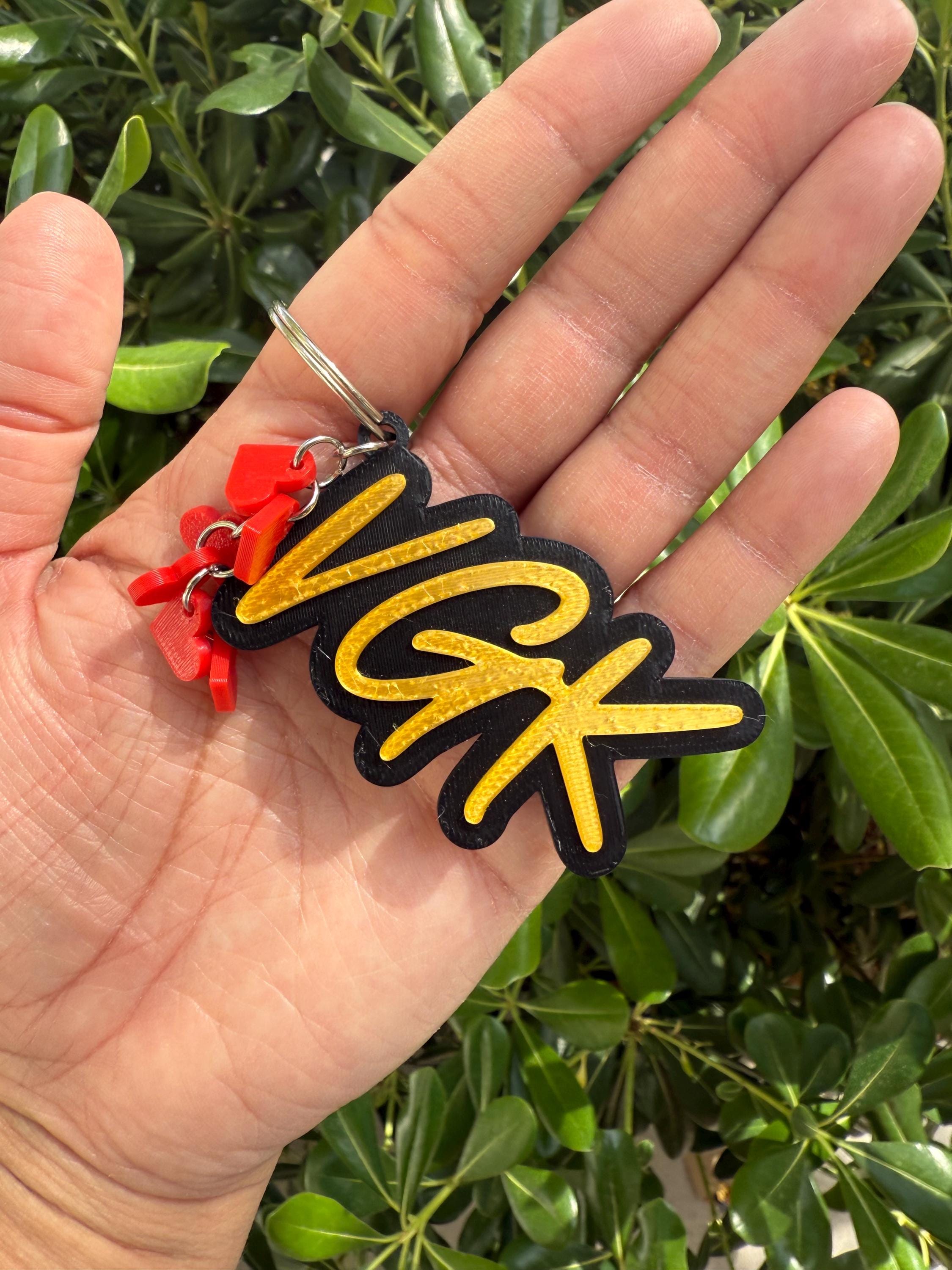 Vegas Golden Knights VGK hockey keychain 3d printed