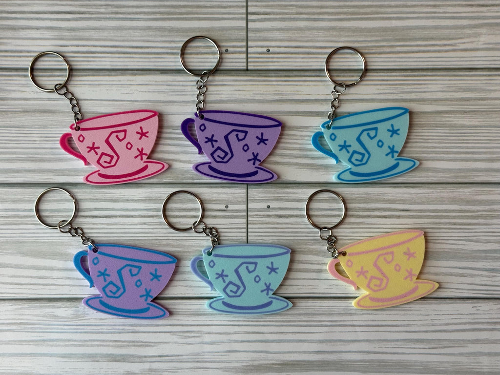 Teacup Disney Themed Keychain